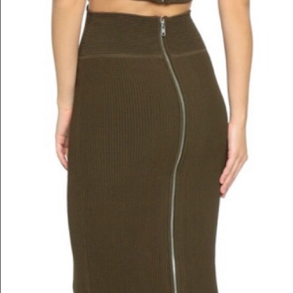 Ronny Kobo Megan Knit Midi Dress - Safari Green XS - Picture 2 of 8